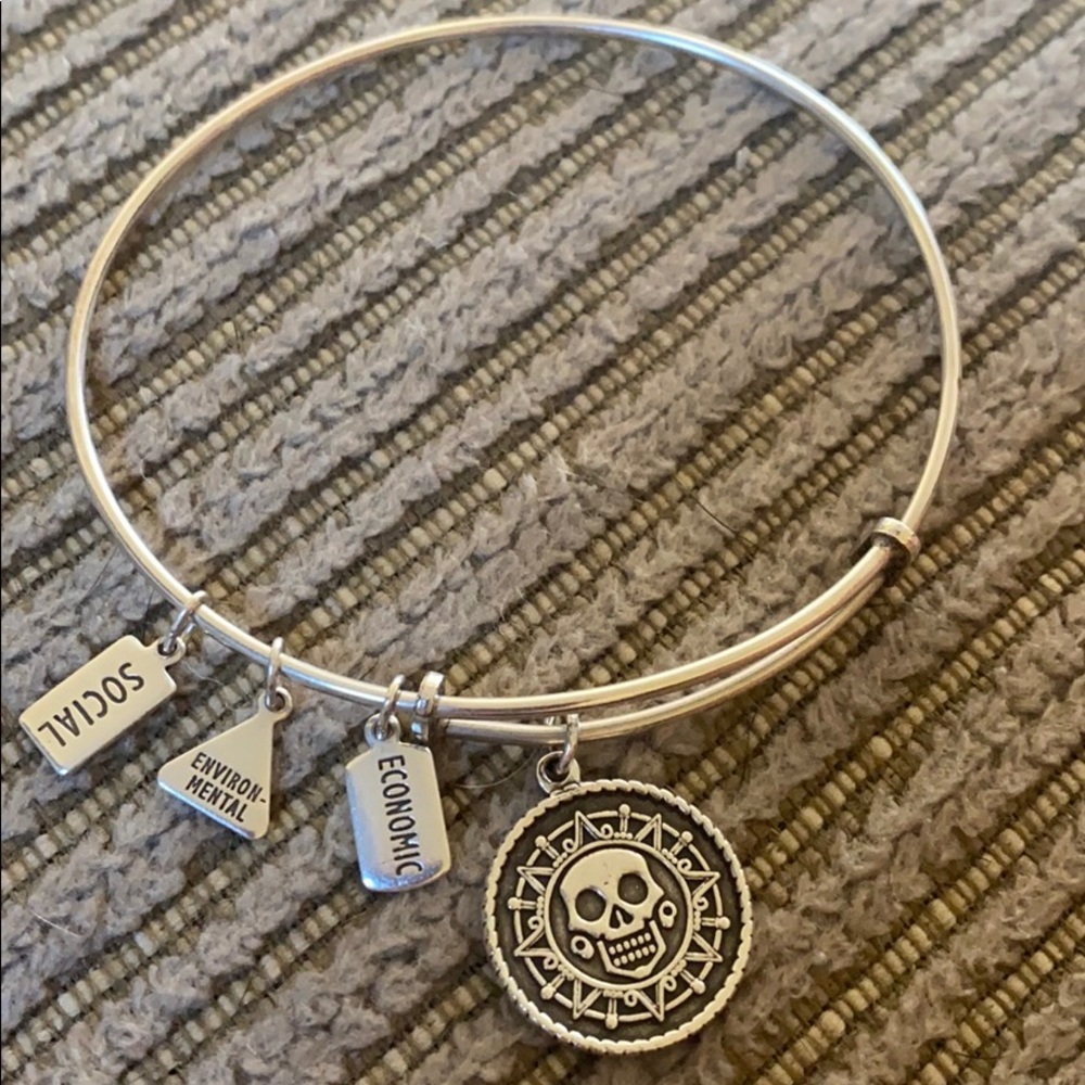 Alex and Ani Silver Bracelet Skull